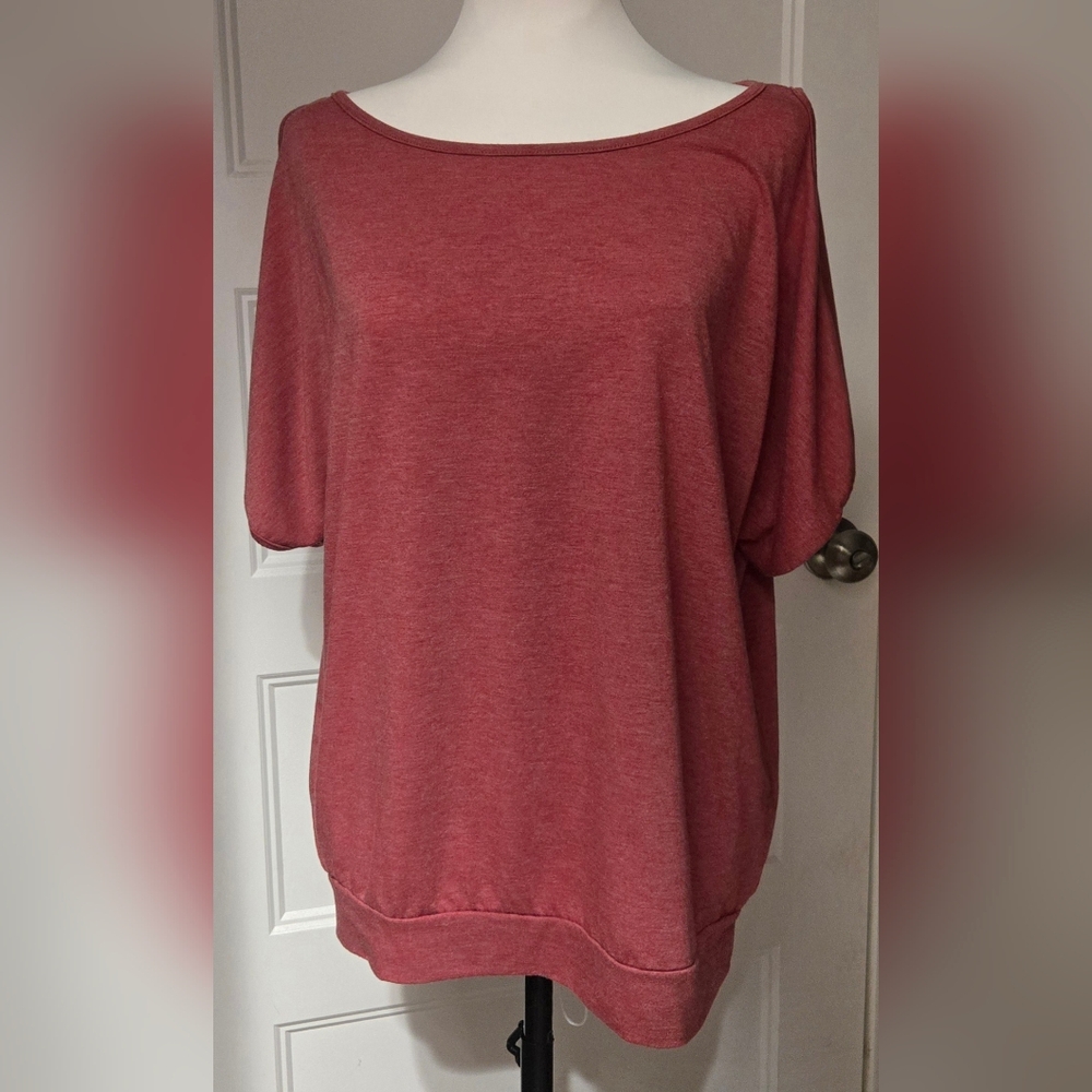 Casual Burgandy Dolman Sleeve Top